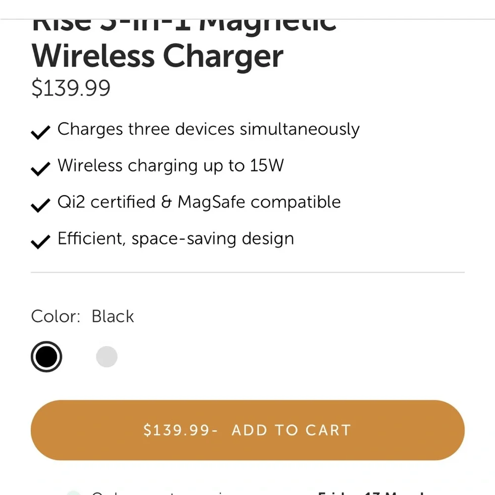Native Union Gray 3-in-1 Magnetic Wireless Charger